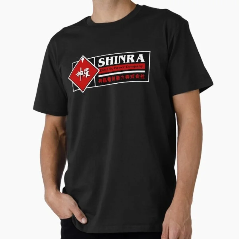 

0324 Shinra Electric Power Company Gift t shirt Videogame Final Fantasy VII graphic tee Y2K Clothes 100% Ccotton Large size Tops