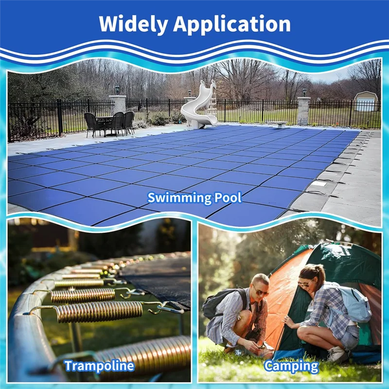 

6Pack Pool Winter Cover Spring With Pool Protective Spring Cover With Stopper D Ring & Vinyl Spring Sleeves