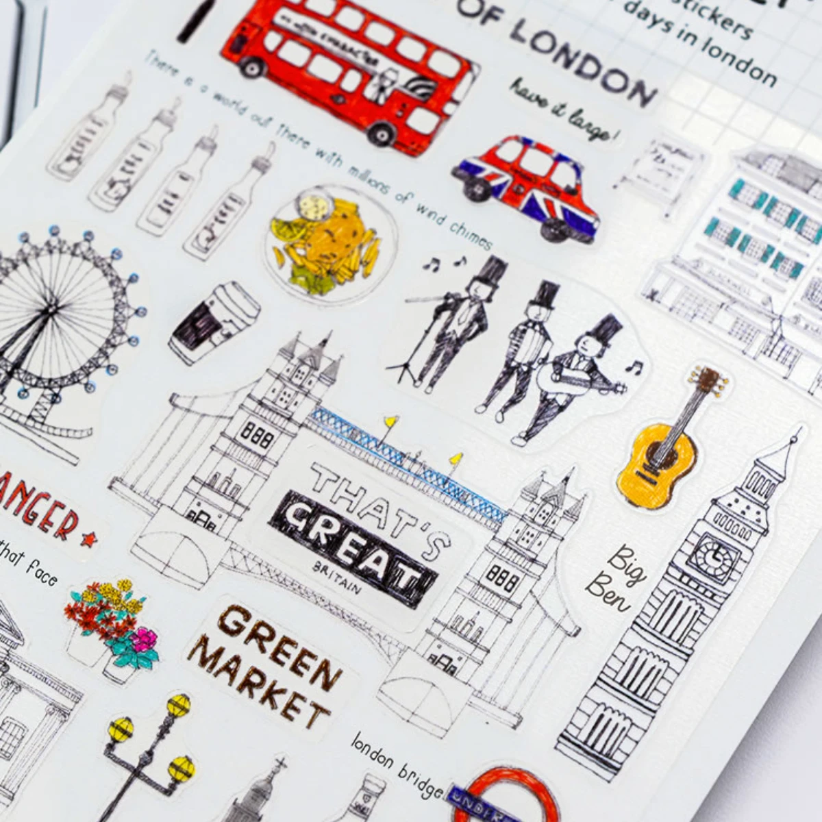 Creative London Vacation Stickers Diary Sticker Scrapbook Decoration PVC Stationery Stickers