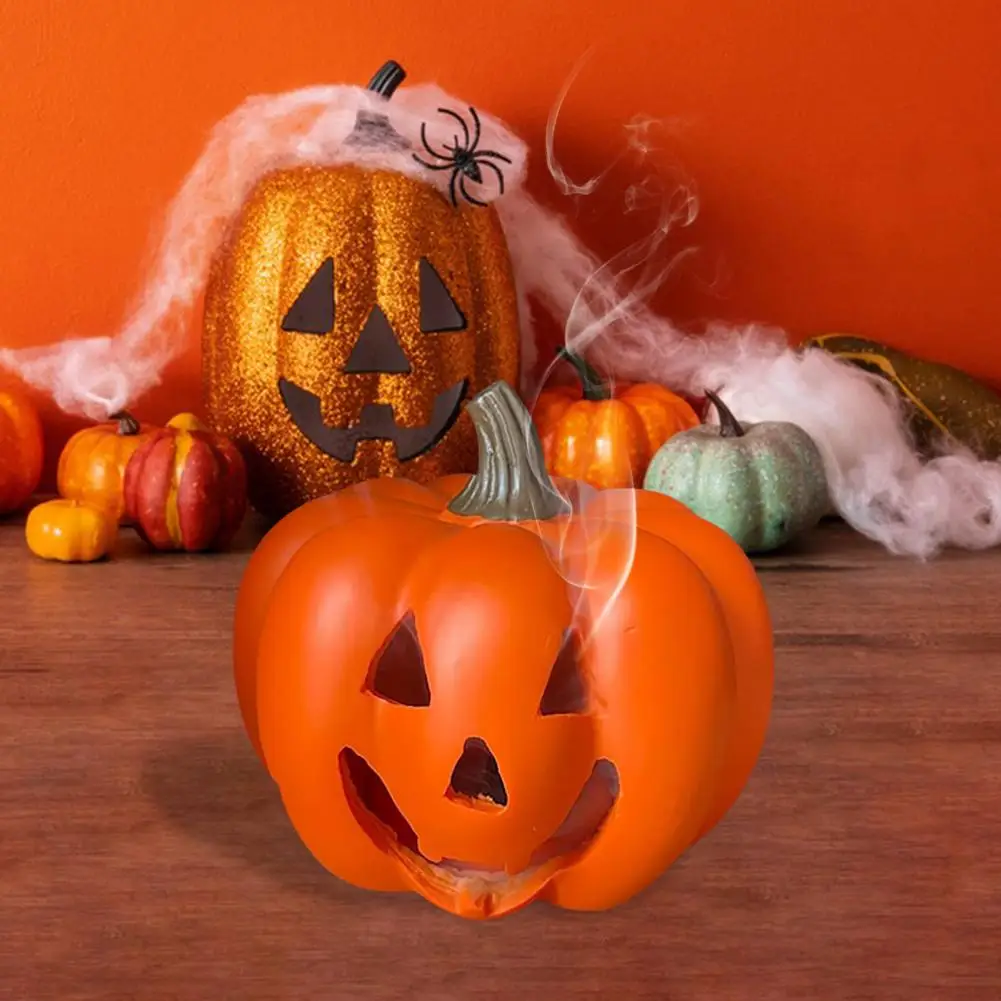 Halloween Theme Decor Festive Halloween Pumpkin Incense Holder for Home Decor Bedroom Room Decoration Resin Burner with for Yoga