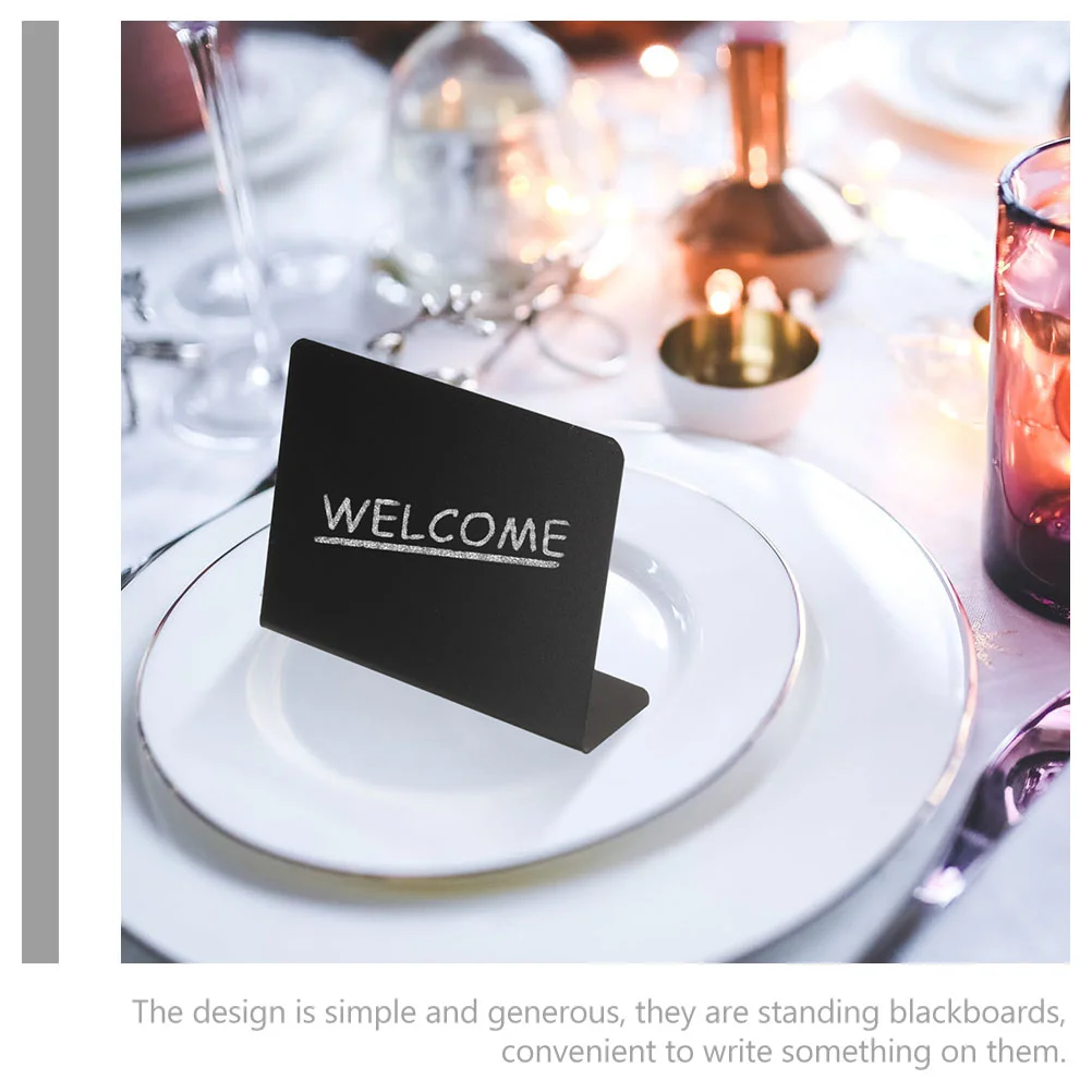 6 Pcs Multifunctional Chalkboard Reusable Display Chalkboards Price Tag Drawing Blackboards Message Pvc Sign Standing Design