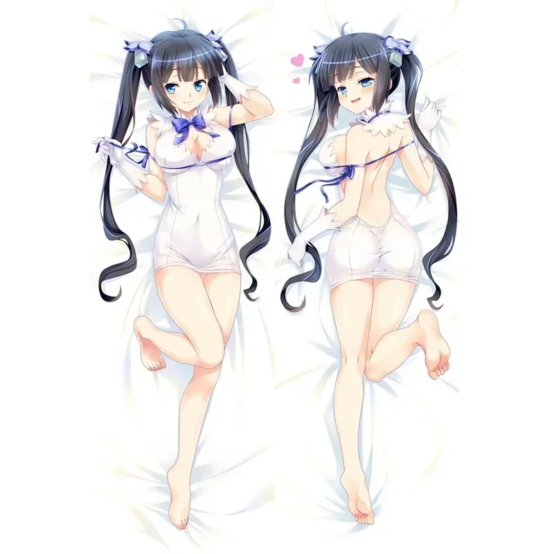 Anime est-ce mal d'essayer de ramasser des filles dans un donjon? Taie d'oreiller complète Hestia Dakimakura, coussin Otaku