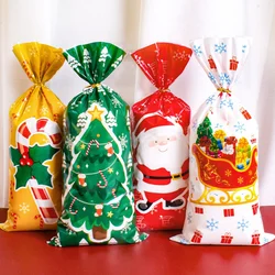 50Pcs Christmas Santa Candy Bags Christmas Goodie Cookie Bags for 2026 Christmas Winter Holiday Party Favors Gifts New Year
