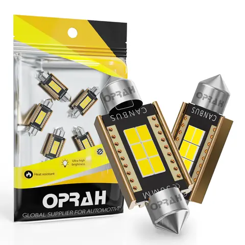 Oprah 2/10pcs LED C5W C10W Festoon Car Lights Canbus 31/36/39/41mm Truck Car Accessories Licence Plate Lamp Reading Bulb 12V 24V