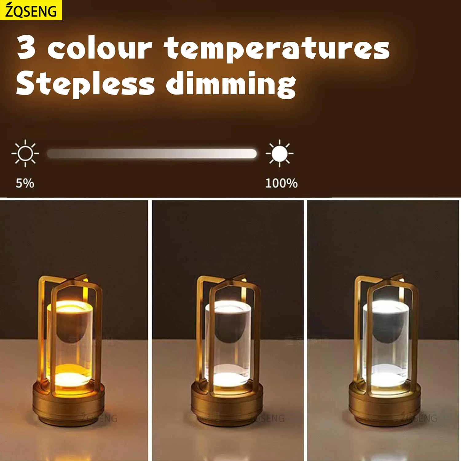 Table Lamp Touch Rechargeable Desk Lamp Wireless Reading Lamp for Bar Restaurant Bedroom Home Outdoor Decor Creative Gifts