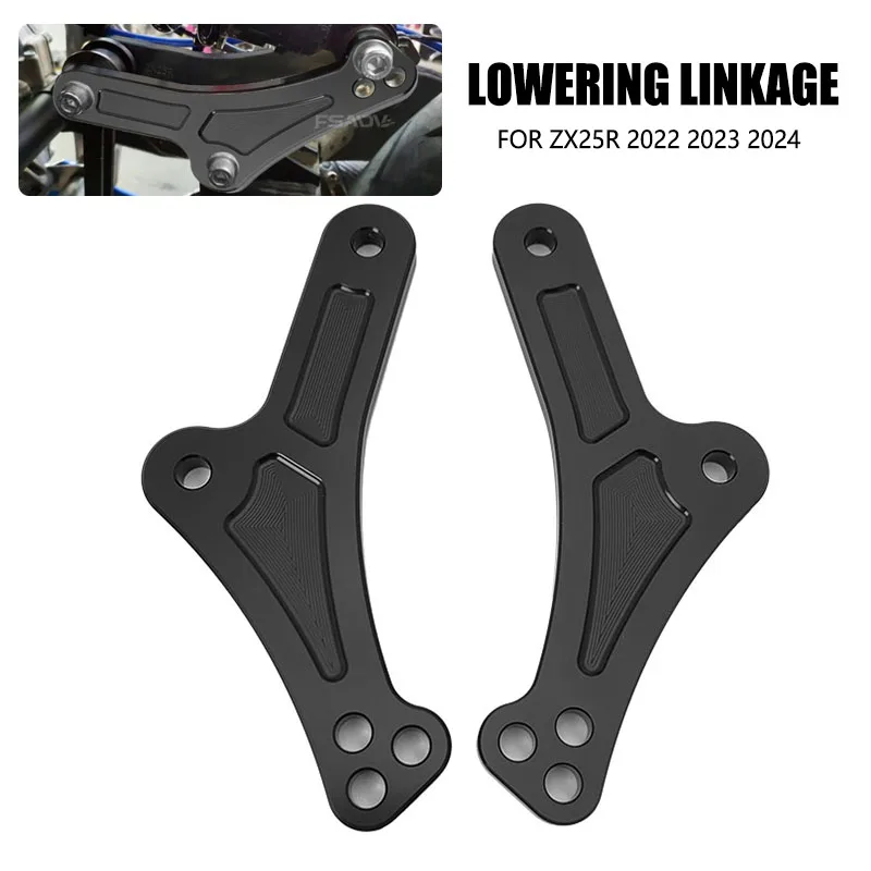 For Kawasaki Ninja ZX-25R ZX-4R ZX-4RR ZX25R ZX4R ZX4RR 2022-2024 Rear Suspension Cushion Drop Link Lever Lowering Links Kit