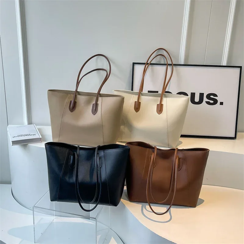 Sewing Hot Selling Tote Bags Thread Zipper Female Bags on Sale 2024 High Quality Fashionable Light Luxury Commuting Shoulder Bag