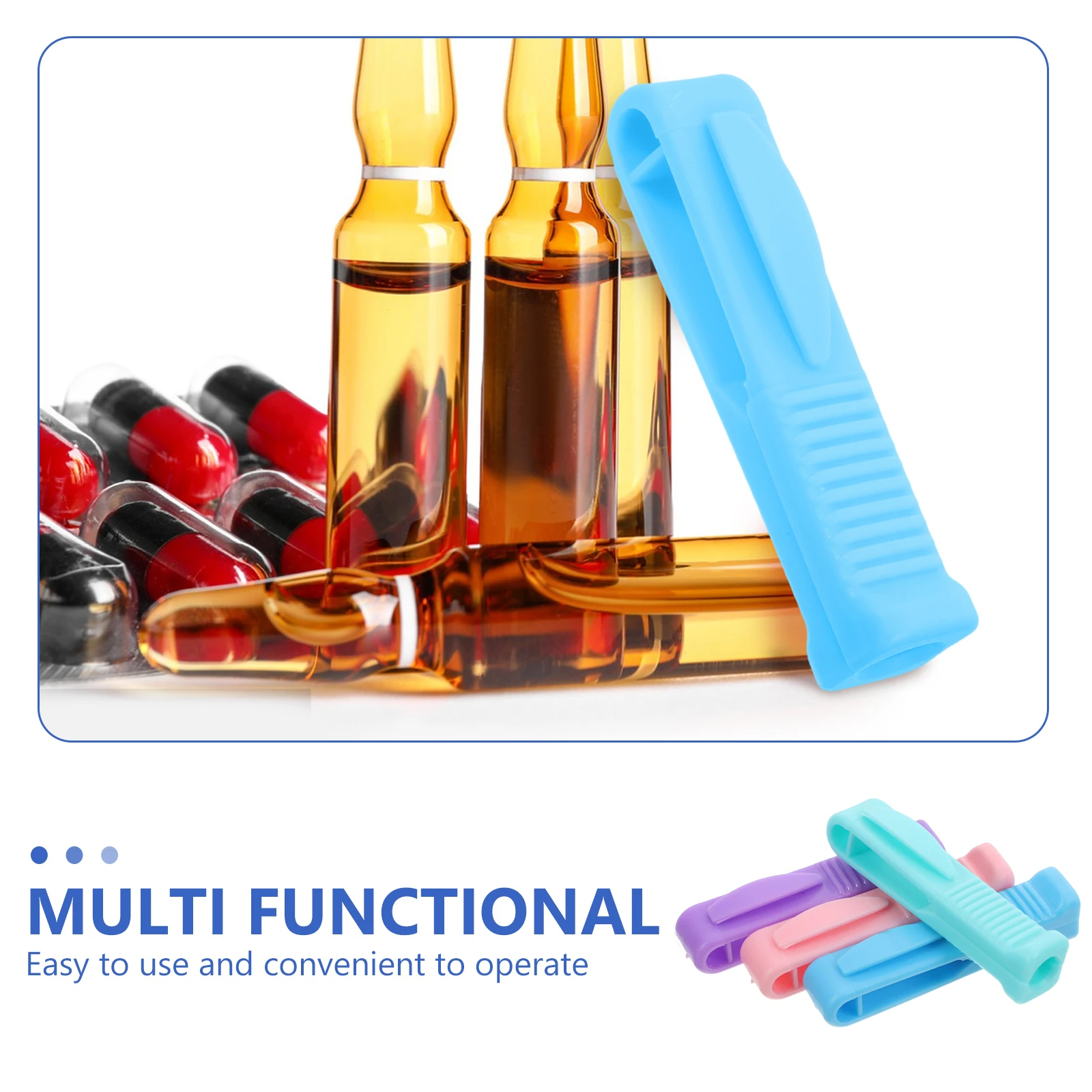 

4pcs Ampule Professional Mini Bottle For Ampoules Glass Vials Vial Opener Tool Portable Reusable Hospital Lab Supplies Bampoule