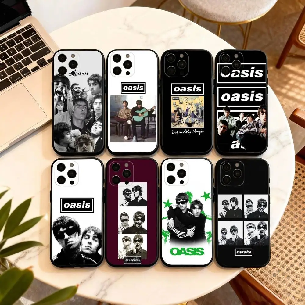 

O-Oasis Band Phone Case For iPhone 17,16,15,14,13,12,11 Plus,Pro Max,XS,Soft Silicone Black Cover