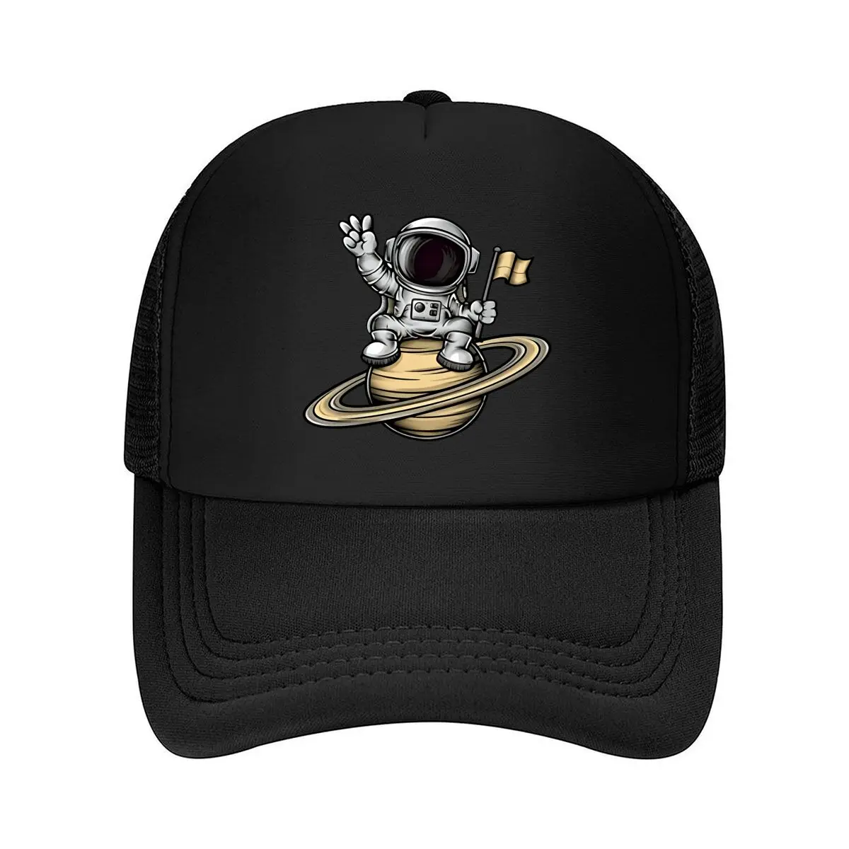 Men's Vintage Astronaut Print, Adjustable Hat, Casual Fashion Accessory, Lightweight, Hand Wash Only 2026 Mesh Baseball Cap