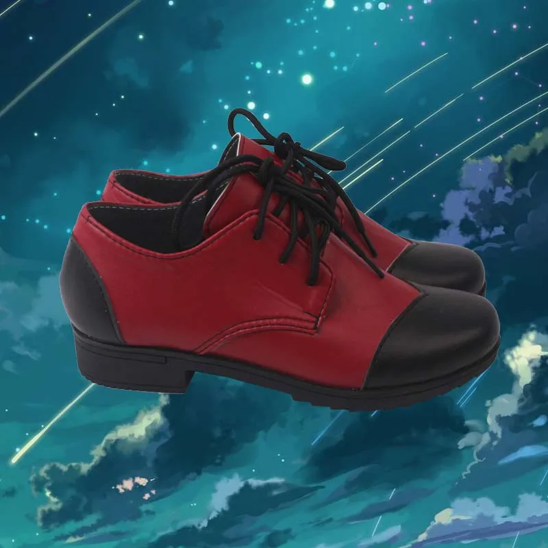 Twisted-Wonderland Riddle Rosehearts zapatos de Cosplay para mujeres y hombres, zapatos de Anime rojos, moda