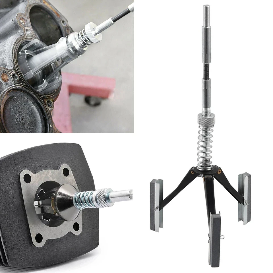 Herramienta de bruñido de cilindros de tres mordazas para diámetro interior de acero, para cilindros de motor de coche y cilindros de freno, con eje flexible, 18-63mm
