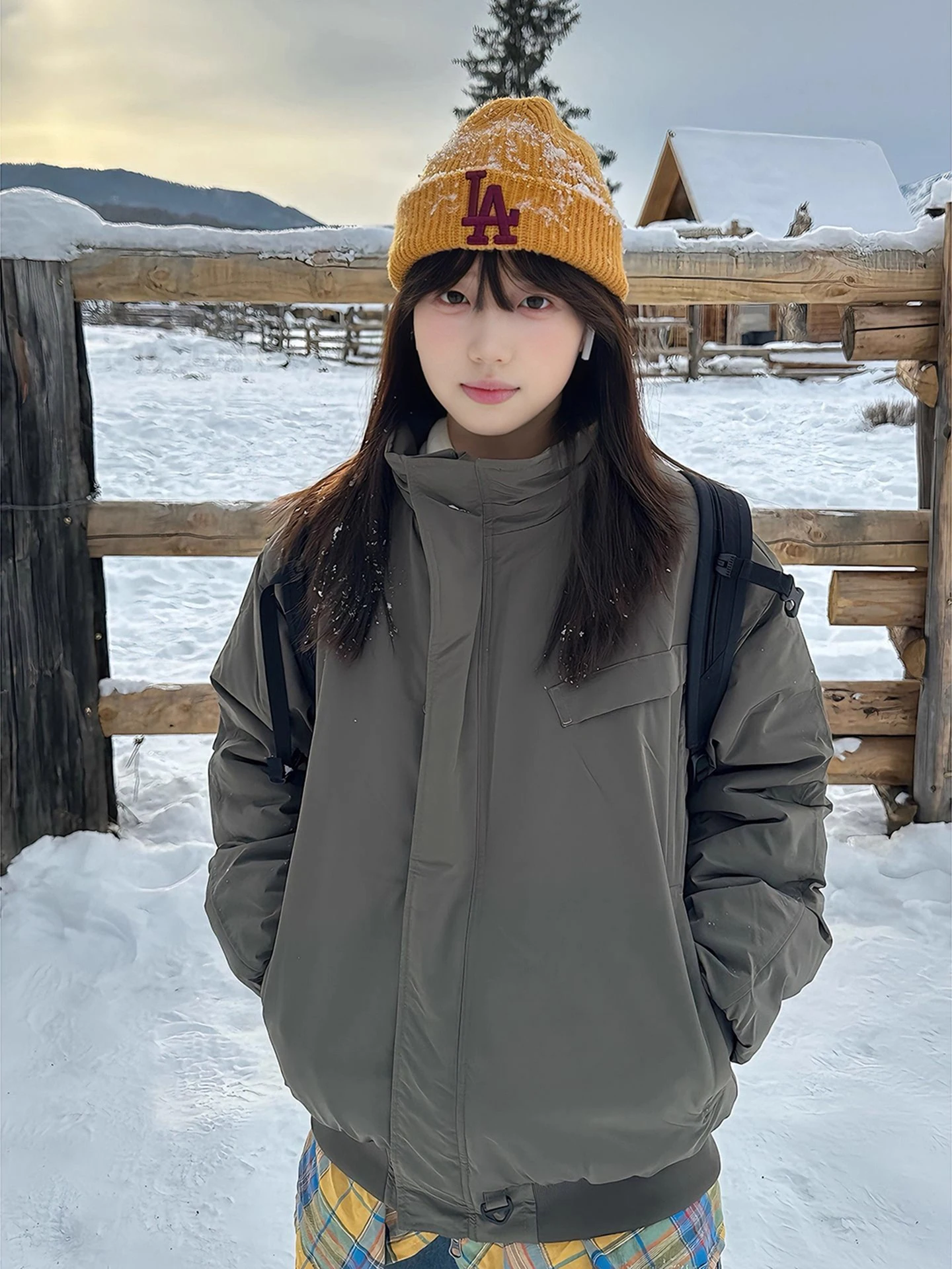 

Thiened Cotton Jaet Men's Winter Warm Stand Collar Workwear Sle Flight Jaet Cleanfit Casual Long Sve Outerwear