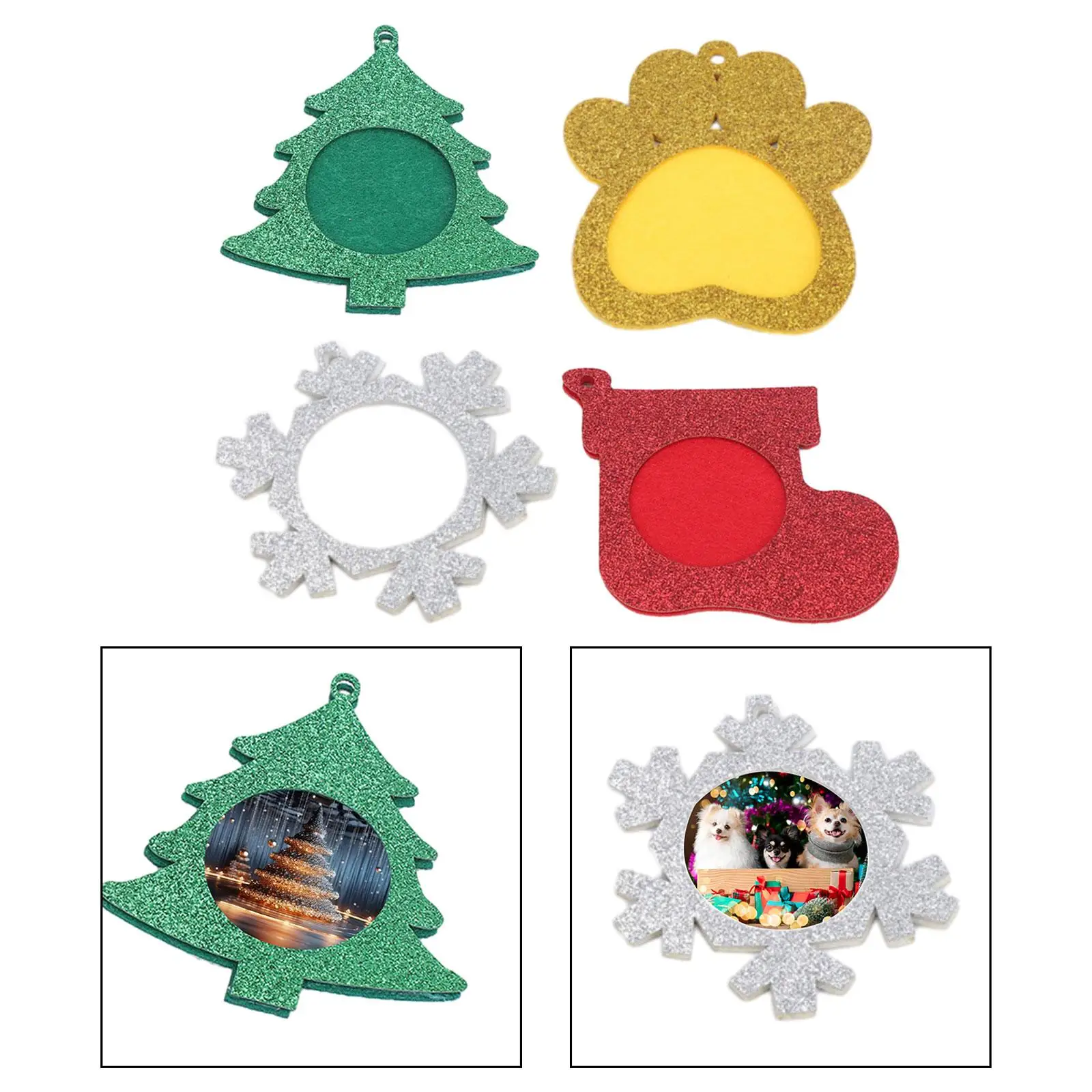 Christmas Photo Frame Ornament Christmas Tree Decoration for Party