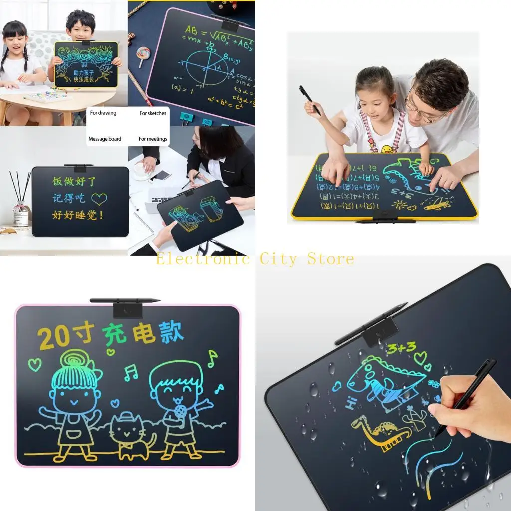 Tábua desenho infantil com tablet portátil escrita portátil tela LCD 16,5 polegadas com a função apagar a recarga