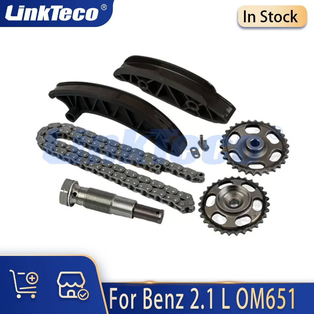 Engine Timing Chain Kit Fit 2.1 2.2 L T Diesel L4 For Mercedes-Benz Sprinter Vito C180 C200 C220 GLE300D OM651 2.1L 2.2L 08-16