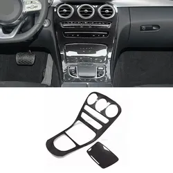 For Mercedes Benz C GLC Class W205 X253 2019 2020 2021 Car Interior Center Console Gear Shift Panel Frame Protective Cover Trim