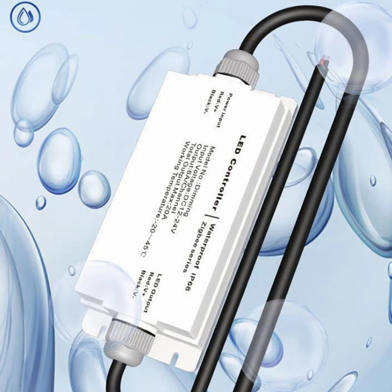 Tuya Zigbee DC12V 24V LED Strip Waterproof Controller IP68 Rain-Proof ZIGBEE Tuya Voice Remote Control CCT