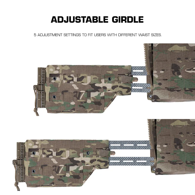 POSEIDON DEFENSE LV-120 Cosplay Traning Airsoft Game Vest Quick Release Aajustable Girdle for Molle Velco System Zipper Pouch