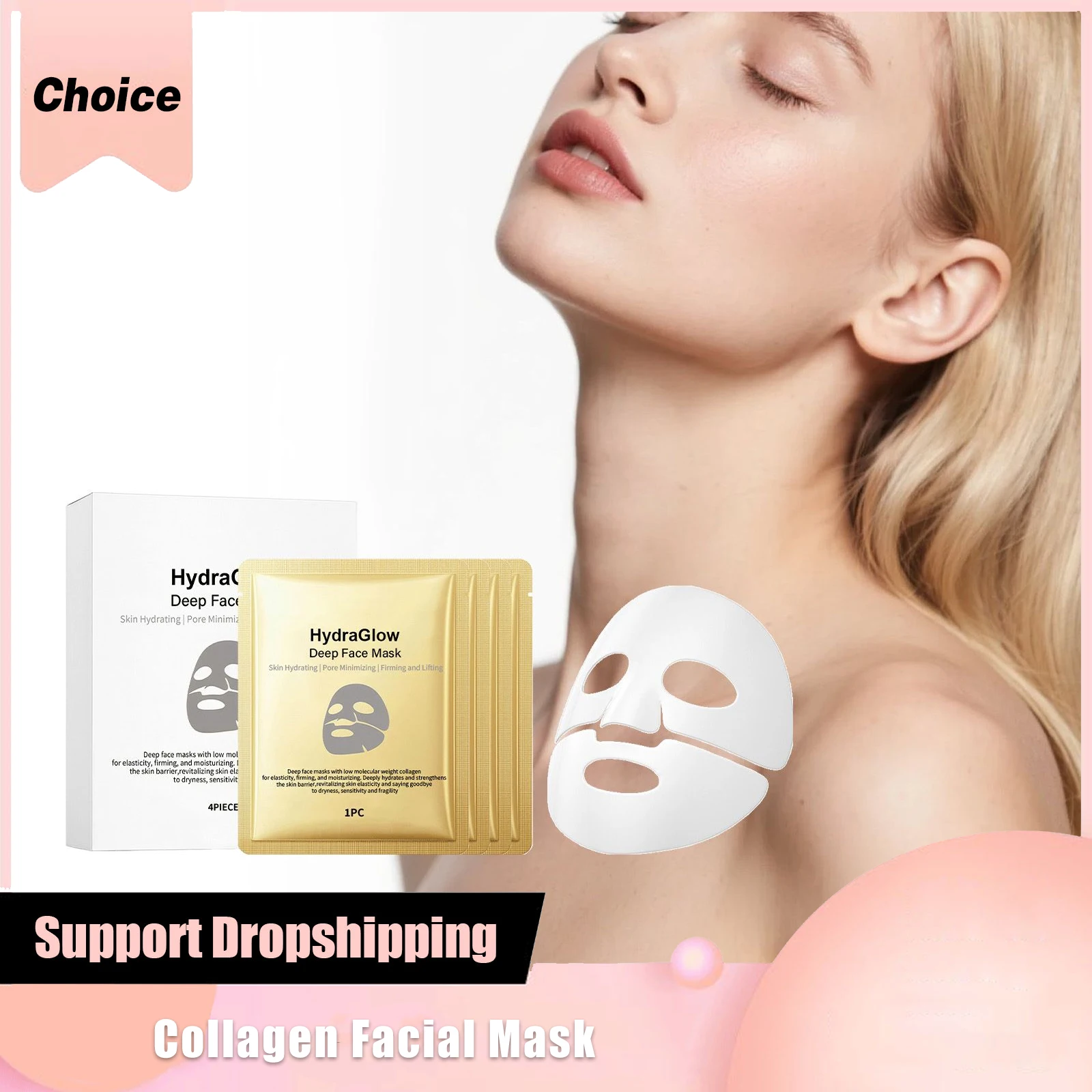 

Collagen Moisturizing Facial Mask Improve Drying Antioxidant Increase Skin Elasticity Reduce Fine Lines Gentle Firming Face Mask