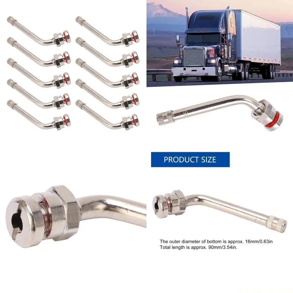 

J0MA 10 шт. универсальные стержни шинных клапанов из алюминиевого сплава для коммерческих грузовиков TR545D60