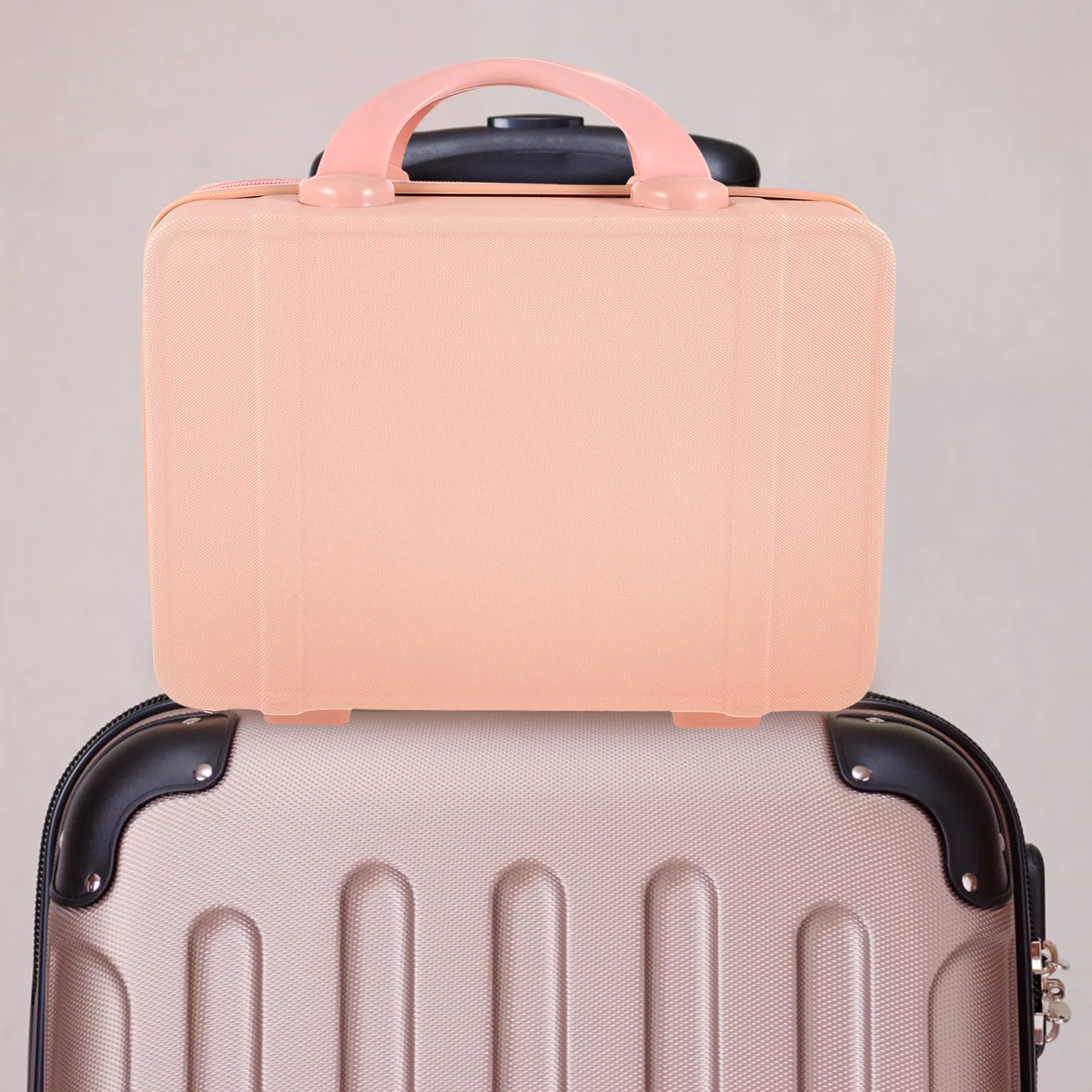 

14-Inch Portable Makeup Case Lightweight Hard Suitcase Travel Organizer Large Capacity Mini Vanity Case