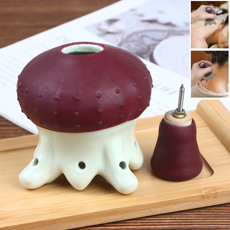Relieve Headaches Promotes Sleep Health Care Ceramic BurnerHead Moxibustion Moxa Therapy Warm Body Acupuncture Meridian Massage