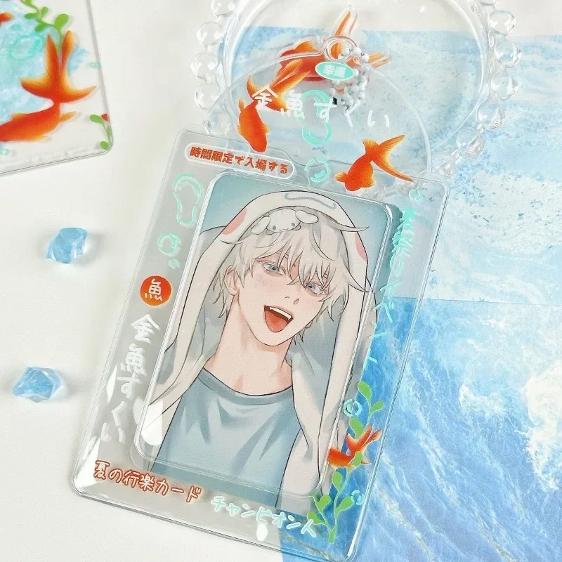 

3 Inch Photo Card Holder Cartoon Album Protector Case Sleeve Japanese Style Idol Picture Badge Holder Kawaii Pendant for Bagpack
