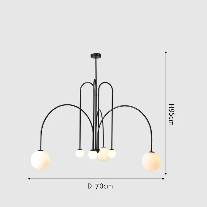 Comet Led Kroonluchter Nordic Minimalistische Glazen Globe Lampen Woonkamer Creatieve Persoonlijkheid Studie Cafe Art Eetkamer V