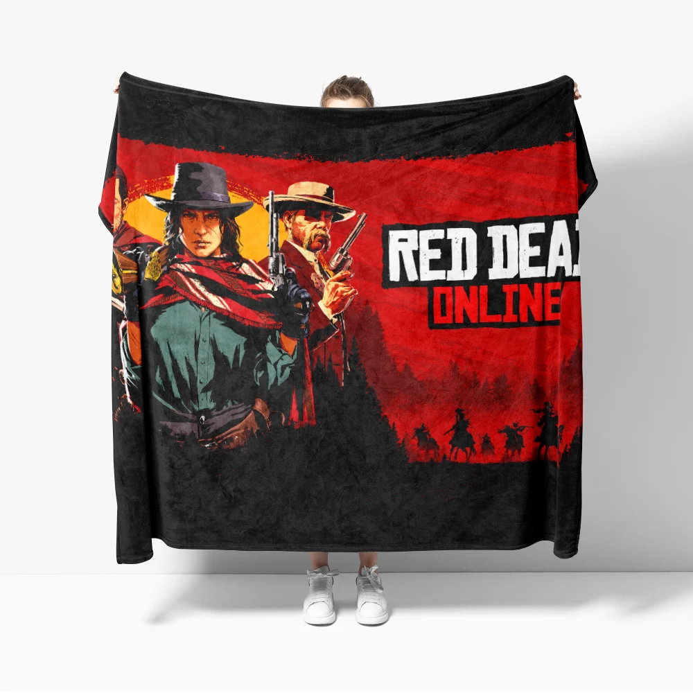 Red Dead Redemptions 2 رمي بطانية لعبة ملصق RDR2 خريطة البطانيات لينة الدافئة الفانيلا الفراش للسرير غرفة المعيشة أريكة المنزل
