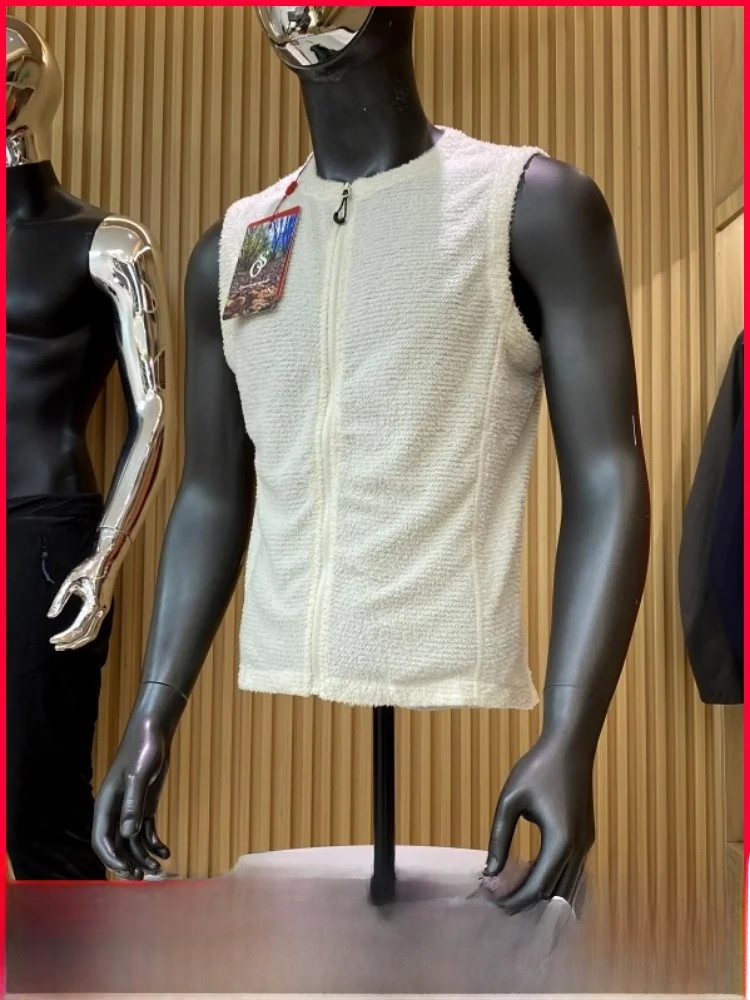

Outdoor Lightweight Fce Warm Breathable Pulling Fce Vest for Couples Men Women Inner Wear Stand Fit Zipper Decoration