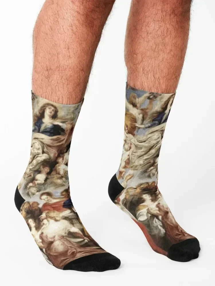 Assumption of the Virgin by Titian Socks crazy custom warm winter cute Girl'S Socks Men's
