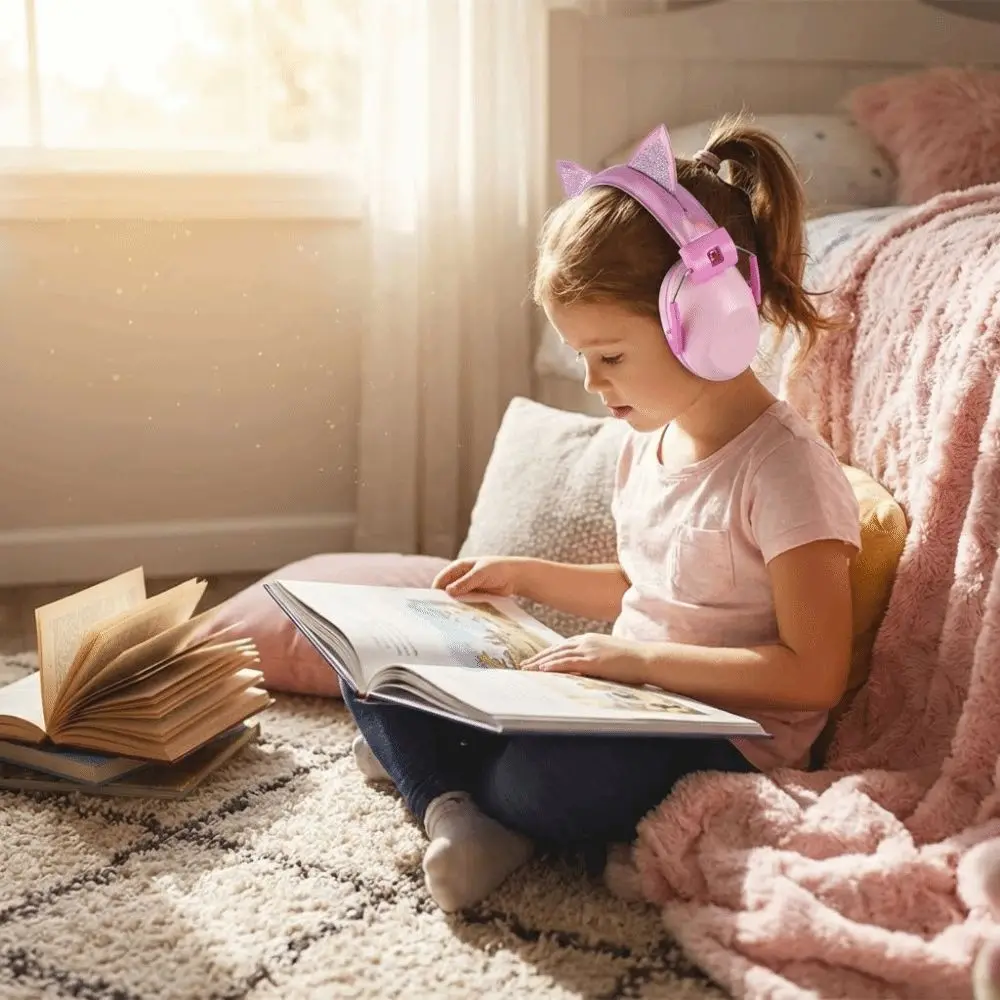

Adjustable Anti-Noise Earmuffs Cartoon Dinosaur Cat Ears Noise Reduction Muffs Noise Cancelling Comfortable Ear Protector