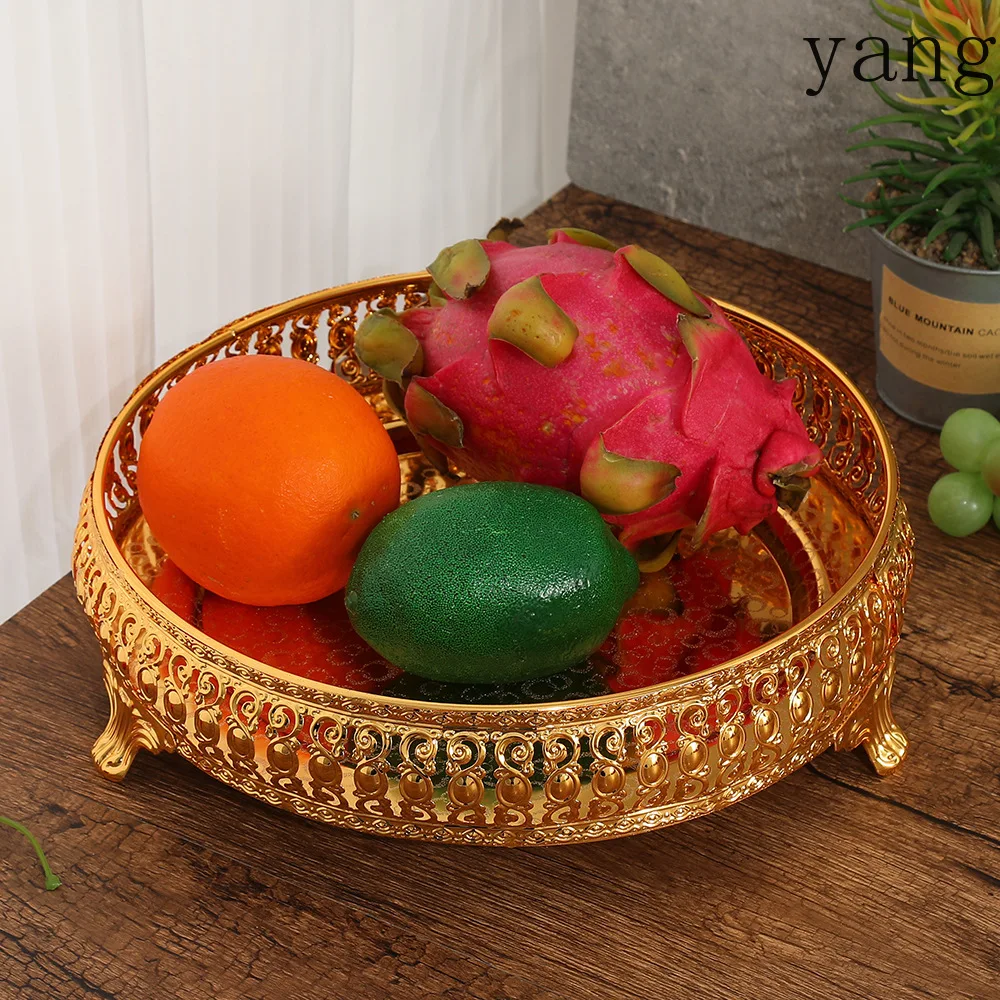 CX Large Cut-out Creative Gold Fruit Plate Dried Fruit Bowl