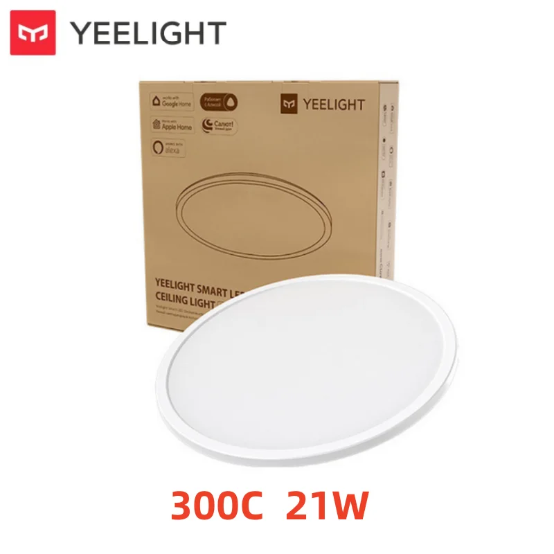 YEELIGHT Smart LED-plafondlamp RGB Ultradun omgevingslicht WiFi Spraakbesturing 6500K Compatibel met HomeKit Mi Home Google