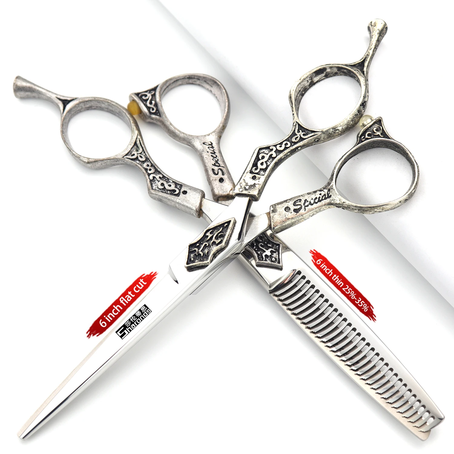 

6 Inch Professional Hairdressing Scissors Hairdresser Clippers Japanese 440c Barber Shears Cutting Thinning Scissors