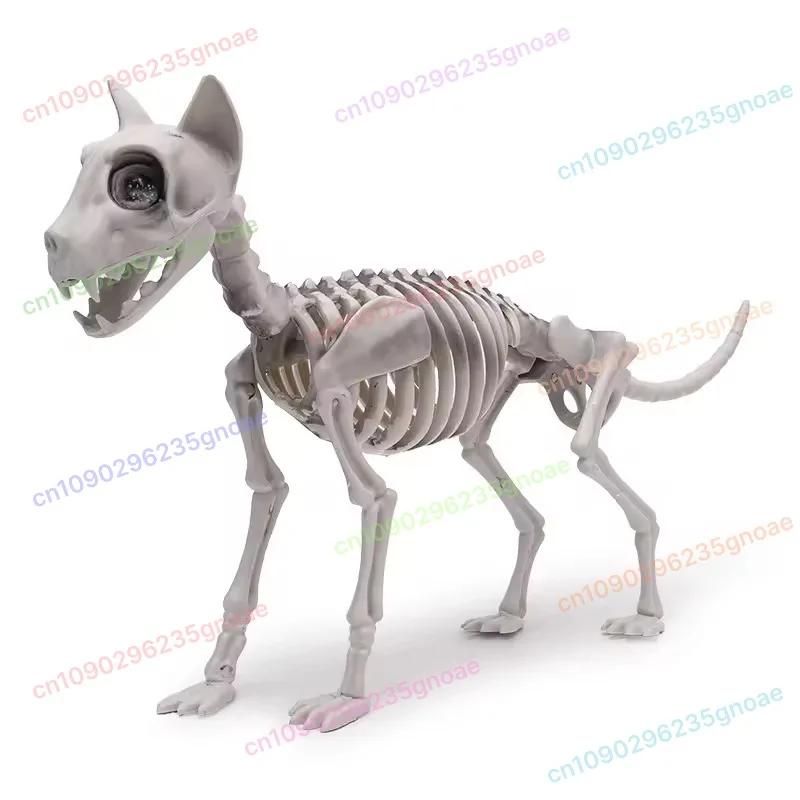 

Halloween New Light Hound Skeleton 80cm Large Dog Eye Flashing Light Skeleton Venue Layout Props