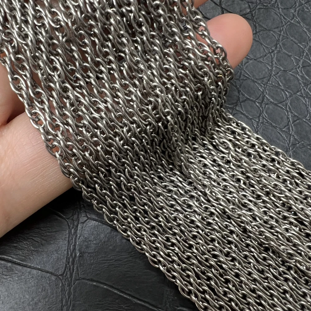 

Wholesale 1-5M Pure Titanium Twisted Chain for DIY 2.5/3.8/7mm Necklaces and Bracelets Rust-Free NO Allergic Chains Jewelry Gift