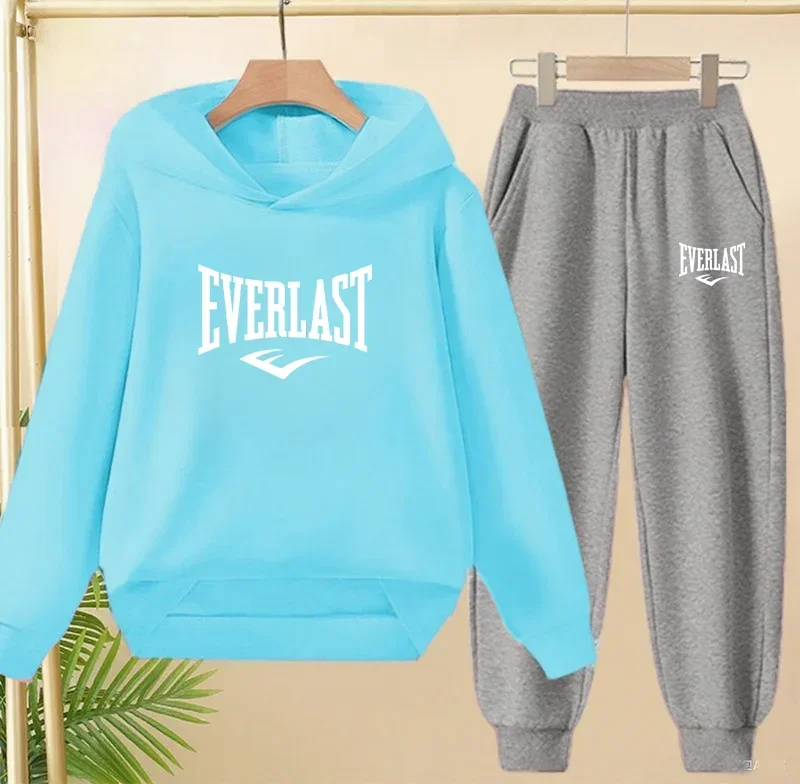 Frühling Herbst Neue Mode Kinder Trainingsanzüge 3-12 Jahre Jungen und Mädchen Lässige Sport-Hoodie Tops+Hosen 2-teilige Sets Kinderkleidung – Detail 5