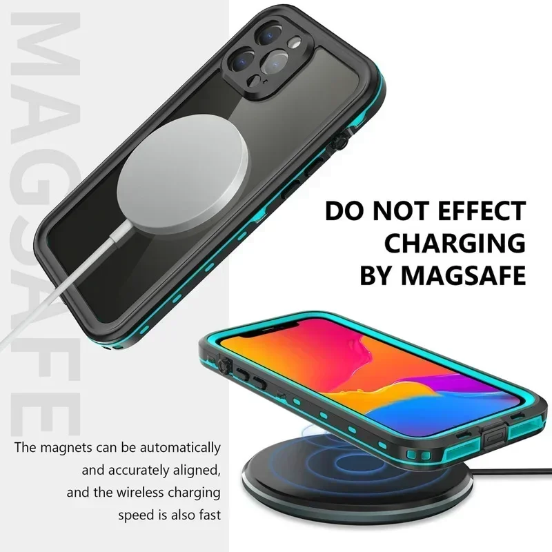 IP68 Waterproof Case for Coque iPhone 16 15 Pro Max Case iPhone 13 12 11 14 Plus 5G Water Proof Cover 360 Protect iPhone13 Mini