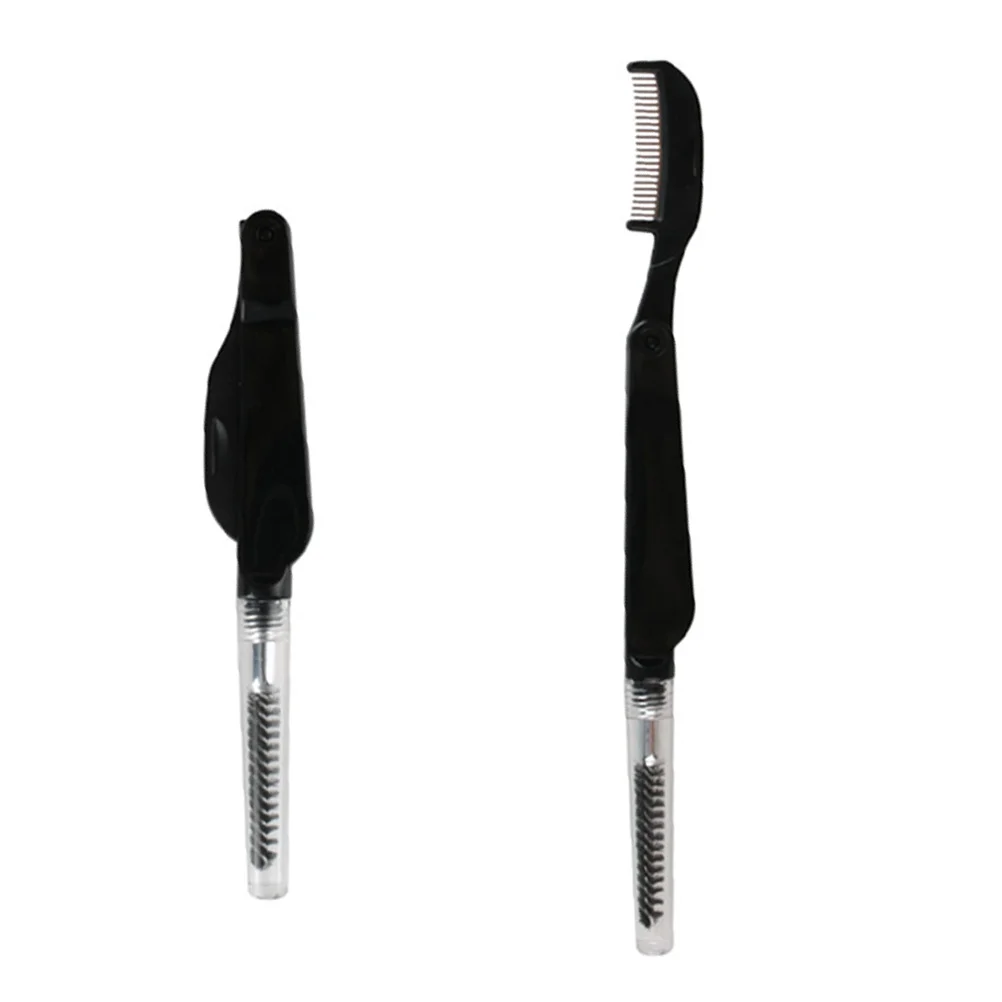 2 pezzi strumento per lo styling delle sopracciglia pettine e spazzola a doppia estremità per modellare la precisione per la pelle sensibile spazzola per sopracciglia