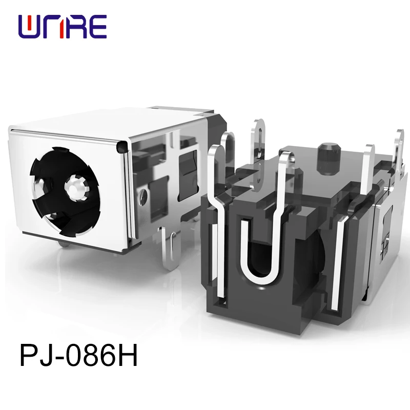 PJ-086H DC Power Jack 1.65mm Center Pin UL94V-0 Brass Silver Contacts for Industrial Equipment ROHS  Certified