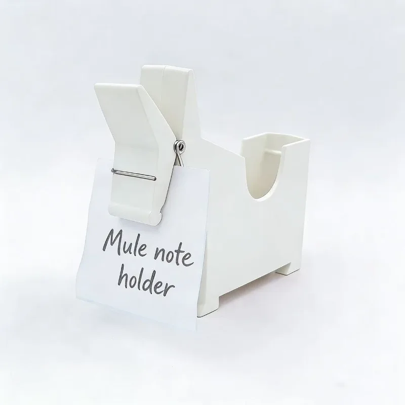 Cute Desktop Storage Box, Plastic Memo Holder Desk Organizer, Memo Pad Refill Compatible for Home Office