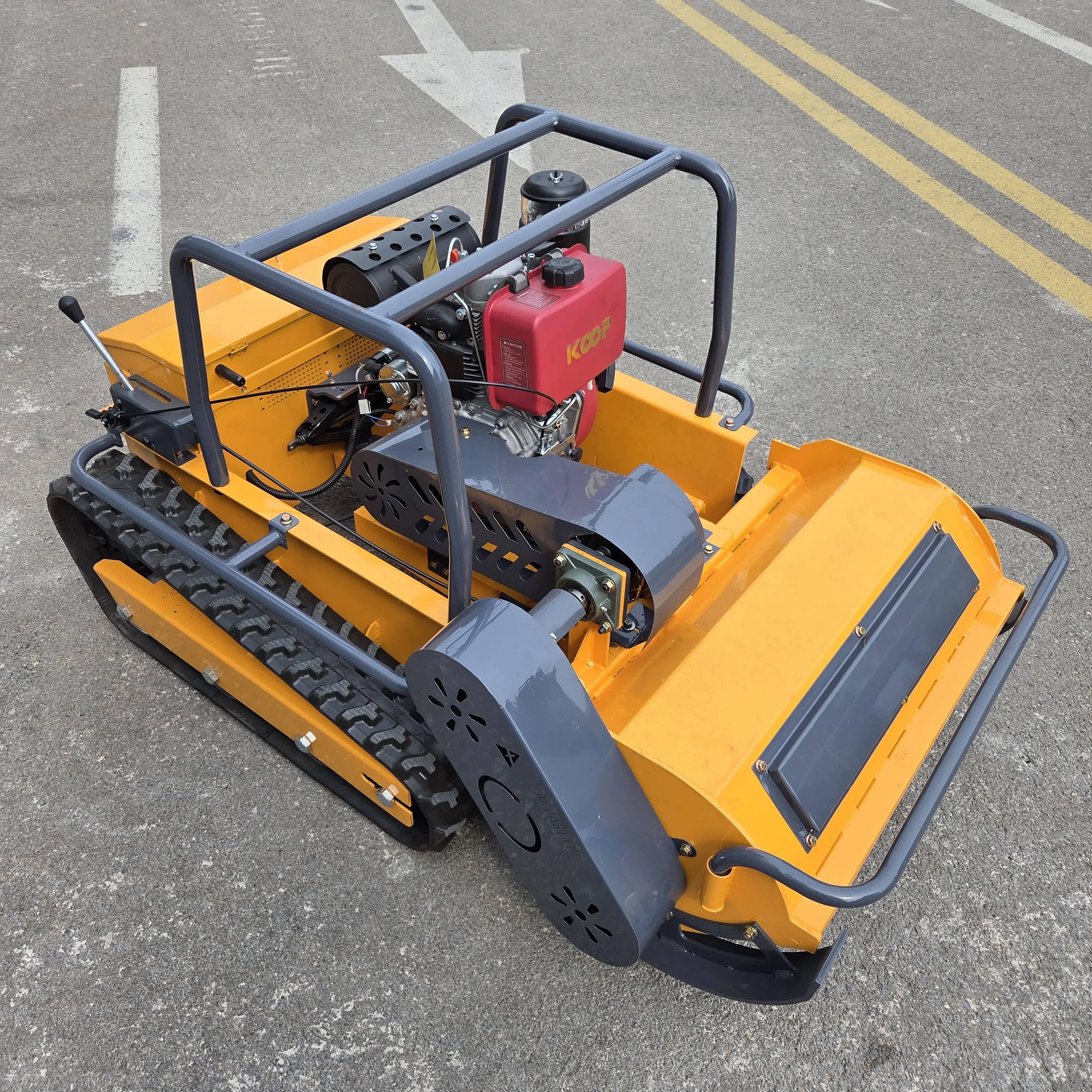 CE EPA Diesel All-Terrain Agri-Rubber Remote-Controlled Robot Flail Mower (500mm/800mm/1000mm/1200mm)High Efficiency Lawn Mower