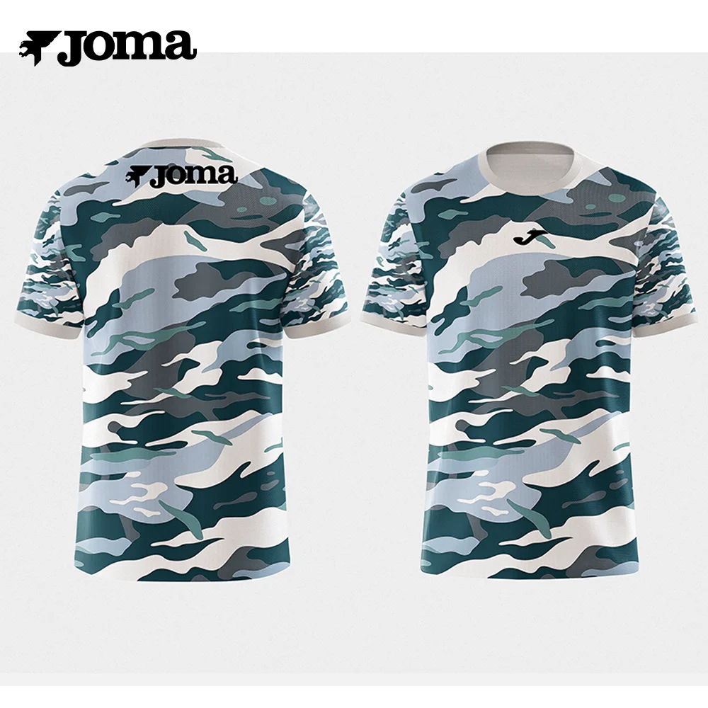 JOMA Summer Men's 3D Camouflage Print T-shirt Quick Dry Breathable Short Sleeve Outdoor Fitness Running Best Seller