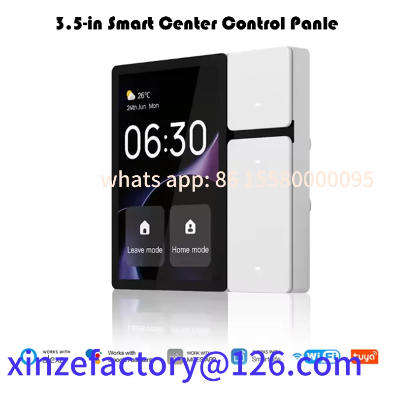 

Customizable smart central control panel mini Scene mode Touch screen 3 Relays Built-in IR remote control