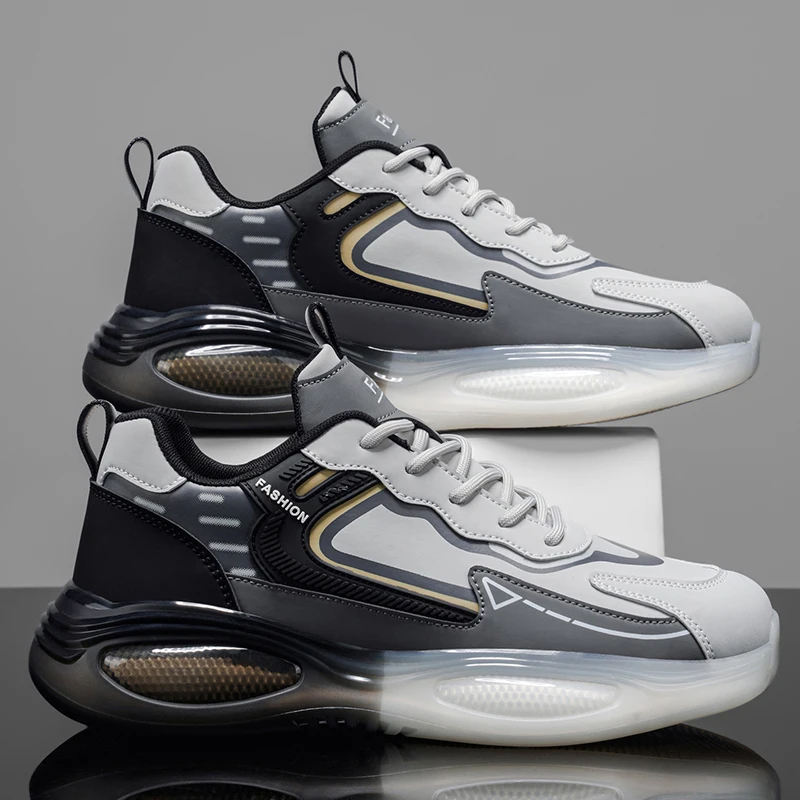 

Men's casual sneakers spring summer soft-sole anti-slip breathable lightweight racing running shoes student speed sports shoes