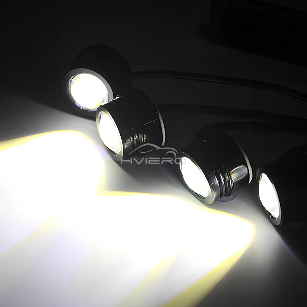 4 in1 Car LED Network Flash Wireless Remote Control Day Running DRL Eagle Eye One Tow Four 16 Mode Truck Motorcycle DC 12V Light