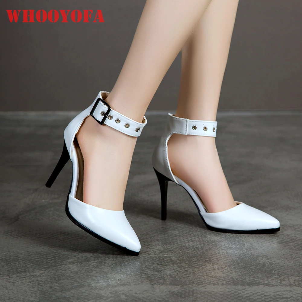 

2026 Summer Fashion Women Sandals High Thin Heels Ankle strap Lady Party Shoes Large Small Plus Size 11 33 48 50 Non-slip