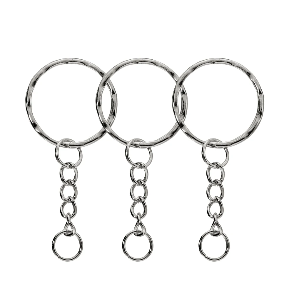 50 Stks/partij Sleutelhanger Sleutelhanger Ronde Split Sleutelhanger Sleutelhanger Met Springring Voor Sleutelhanger Hangers Diy Sieraden Maken Accessoires - afbeelding 1